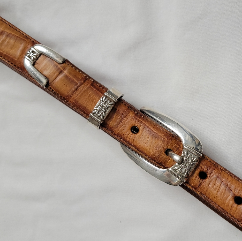 Genuine Leather, Crocodile Embossed Belt